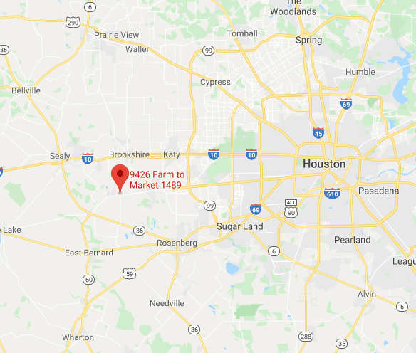 the map of Houston, Texas